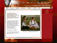 Tablet Screenshot of camerondavidsonart.com